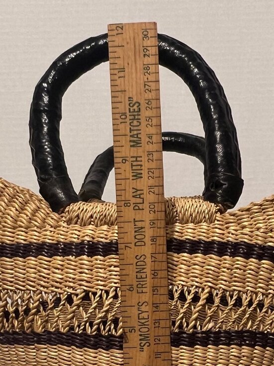 Handcrafted "Lacework Wing Shopper" Bolga Basket - Picture 15 of 15